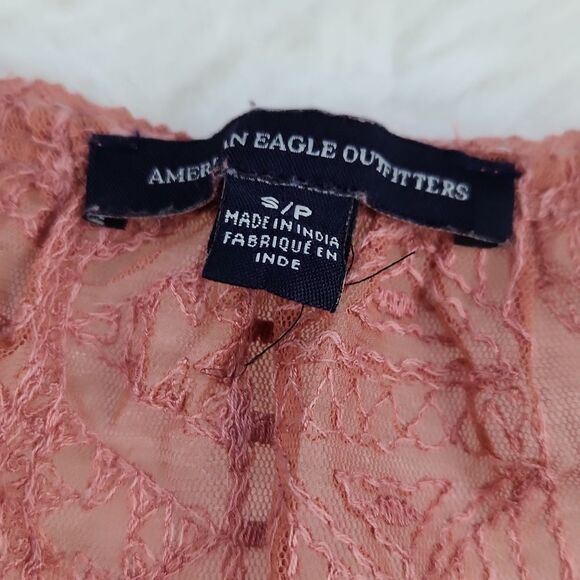 American Eagle -384 Outfitters Tassels Lace Boho Sheer Cami Over Tank Top Size S - Picture 3 of 9